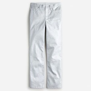 J Crew Metallic Silver Jeans